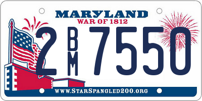 MD license plate 2BM7550