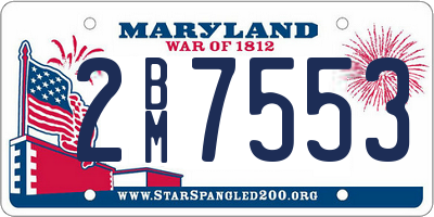 MD license plate 2BM7553