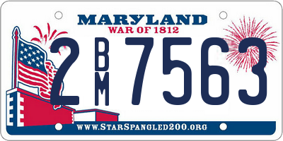 MD license plate 2BM7563