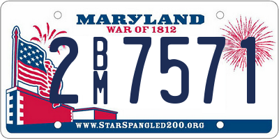 MD license plate 2BM7571
