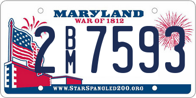 MD license plate 2BM7593