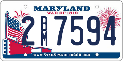 MD license plate 2BM7594