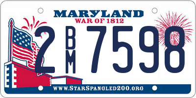 MD license plate 2BM7598