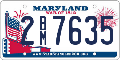 MD license plate 2BM7635