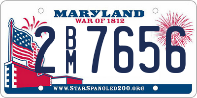 MD license plate 2BM7656