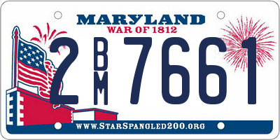 MD license plate 2BM7661