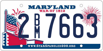 MD license plate 2BM7663