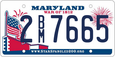 MD license plate 2BM7665
