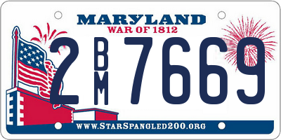 MD license plate 2BM7669