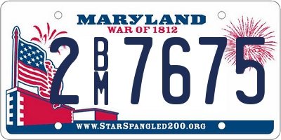 MD license plate 2BM7675