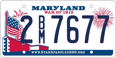 MD license plate 2BM7677