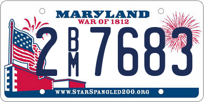 MD license plate 2BM7683