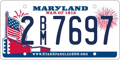 MD license plate 2BM7697
