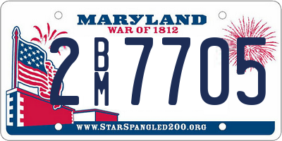 MD license plate 2BM7705