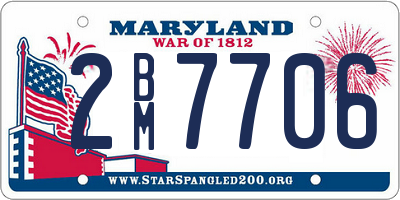 MD license plate 2BM7706