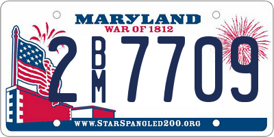 MD license plate 2BM7709