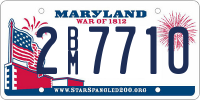 MD license plate 2BM7710