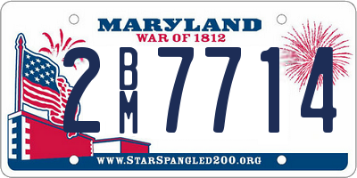 MD license plate 2BM7714