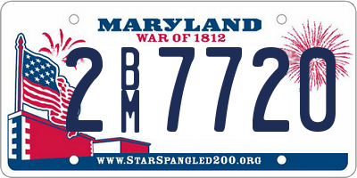 MD license plate 2BM7720