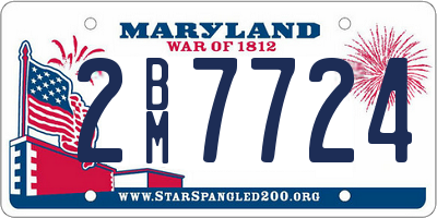 MD license plate 2BM7724