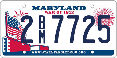 MD license plate 2BM7725
