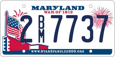 MD license plate 2BM7737