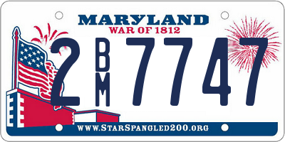 MD license plate 2BM7747