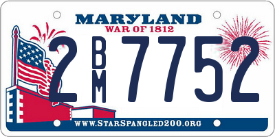 MD license plate 2BM7752