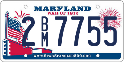 MD license plate 2BM7755