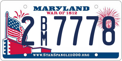 MD license plate 2BM7778