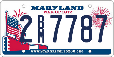 MD license plate 2BM7787