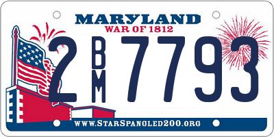 MD license plate 2BM7793