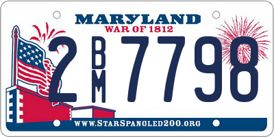 MD license plate 2BM7798