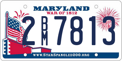 MD license plate 2BM7813