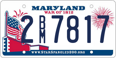 MD license plate 2BM7817