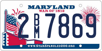 MD license plate 2BM7869