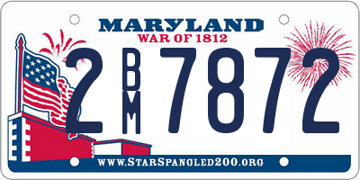 MD license plate 2BM7872