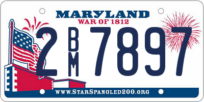 MD license plate 2BM7897
