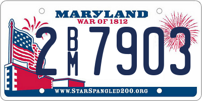 MD license plate 2BM7903