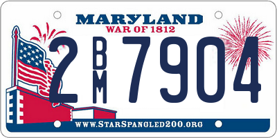 MD license plate 2BM7904