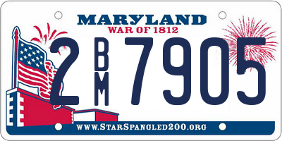MD license plate 2BM7905