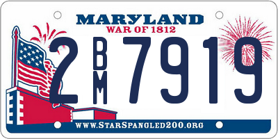 MD license plate 2BM7919