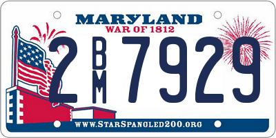 MD license plate 2BM7929