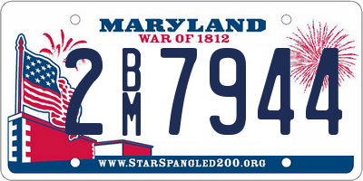 MD license plate 2BM7944