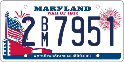 MD license plate 2BM7951