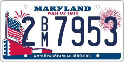 MD license plate 2BM7953