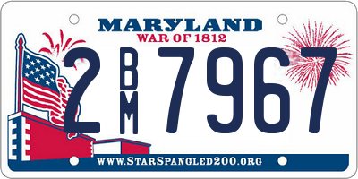 MD license plate 2BM7967