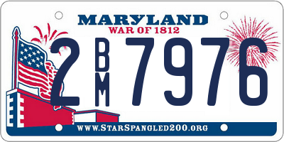 MD license plate 2BM7976