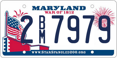 MD license plate 2BM7979