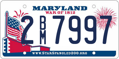 MD license plate 2BM7997
